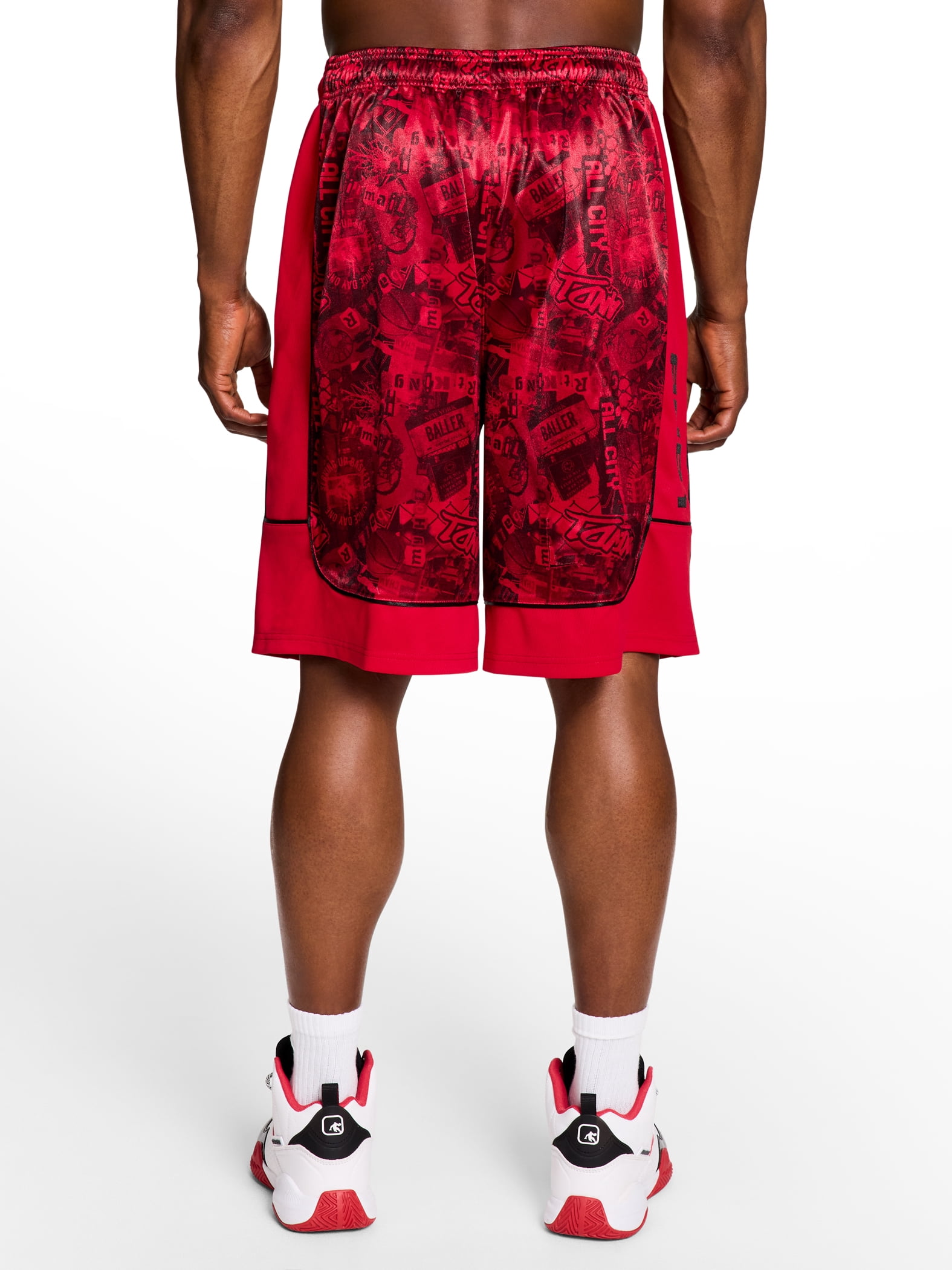 AND1 Men's & Big Men's All Court Printed Pattern Short, 11" Inseam, Sizes XS-5XL