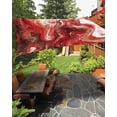 thumbnail image 2 of Red Marble Sun Shade Sail 12'x16' Rectangle Outdoor Shade Canopy, Modern Abstract Ombre Fluid Aesthetic Porch Shades Outdoor Sun Blocking Screen, Sunshade Cloth Covers for Patio/Deck/Garden, 2 of 5