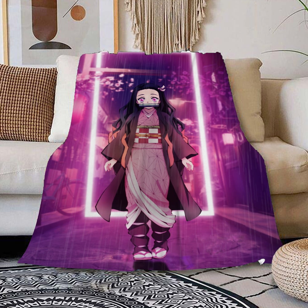  Demon Anime Slayer Throw Blanket Air Conditioning Flannel  Blanket Super Soft Cozy Warm Plush Bedding for Sofa Living Room Bedroom  60x50 : Home & Kitchen