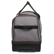 Protege 30 in Rolling Drop-Bottom Carry On Duffel Bag for Travel, Black and Gray