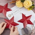 thumbnail image 2 of 3PCS 5.3" Rustic Red Metal Barn Star Western Texas Stars Iron Pendant Wall Art Decoration Indoor Outdoor Hanging Tin Star Country Primitive Vintage Star Ornaments, 2 of 6