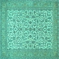 thumbnail image 1 of Ahgly Company Indoor Square Persian Turquoise Blue Traditional Area Rugs, 6' Square, 1 of 4