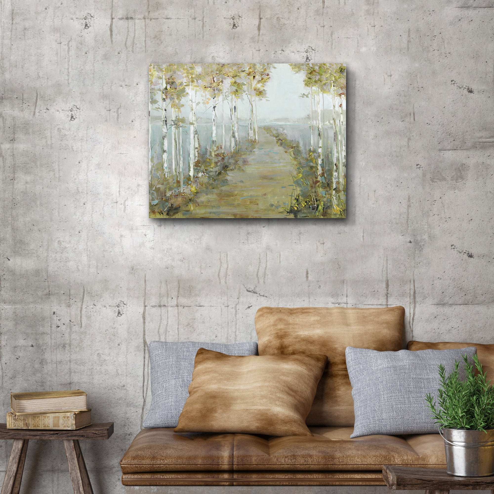 Masterpiece Art Gallery Isle Causeway Gold Autumn Forest by Sally Swatland Canvas Art Print