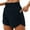 Black, variant on Hauaitttt Women's Casual Shorts Yoga Pants with Split Design for Daily Wear Vacation Workout Comfortable Stretchy Breathable Fabric Womens Pants Casual Work Elastic Waist Pant for Women Casual Summer