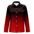 thumbnail image 4 of Women's Tops, Tees & Blouses Printed Long Sleeve Button Down Womens Spring Summer Shirts, 4 of 4