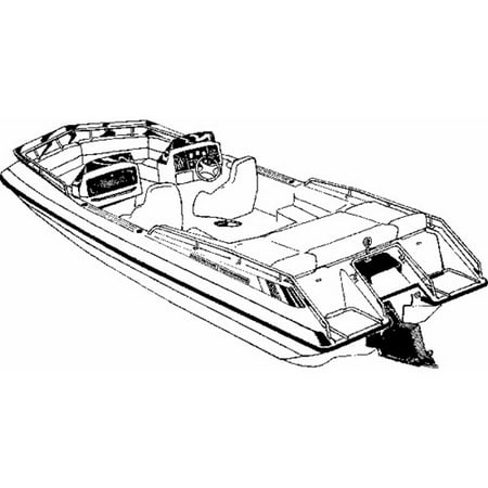 I/o Boat Cover - Carver Styled-To-Fit Boat Cover for I/O Deck Boats with Low Rails