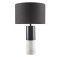 thumbnail image 3 of Hampton Hill Fulton Transitional Metal and Fabric Table Lamp in Black/White, 3 of 6