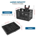 thumbnail image 3 of Folding Bike Basket Detachable Plastic Bike Handlebar Front Basket  Rear Rack Hanging Basket Cycle Cargo Carrier, 3 of 7