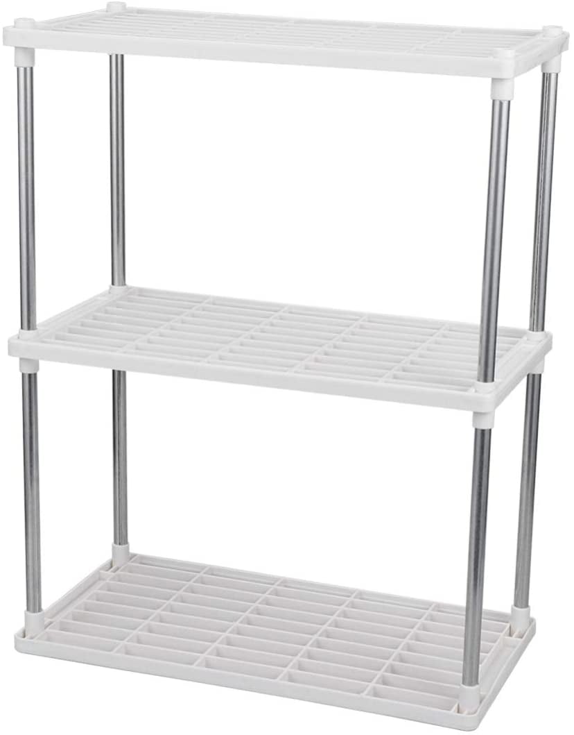 YDHely 3YDHely Tier Storage Shelf Plastic Shelving Unit Free Standing