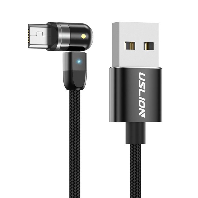 Cable USB de Carga Magnética con Cabezal de 360 degree degree para Teléfono Micro 0,5 m Micro USB negro 05 m Micro USB Sunnimix cable de carga del teléfono