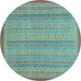 thumbnail image 1 of Ahgly Company Indoor Round Abstract Light Blue Modern Area Rugs, 3' Round, 1 of 4