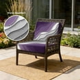 thumbnail image 2 of Outdoor Patio Cushion Covers 4 Pack Purple Grey Modern Geometric Patio Chair Cushion Covers with Ties and Zipper Abstract Beach Waterproof Outdoor Seat Cushion Covers for Patio Furniture 22"x20", 2 of 9