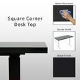 thumbnail image 3 of VIVO Black 55" x 24" Square Corner Table Top for Standing Desk Frames, 3 of 7