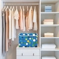 thumbnail image 4 of Yayeee Collapsible Cube Storage Bin with Lid Fabric Closet Decorative Basket with Handles, Blue Abstract, 4 of 7