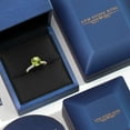 thumbnail image 5 of Gem Stone King 14K Two Tone Gold Green Peridot and Lab Grown Diamond Engagement Ring for Women | 1.83 Cttw | Round 7MM | Gemstone August Birthstone | Size 9, 5 of 6