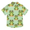 thumbnail image 2 of Dailycode Small Short Sleeve Button Down Shirts Lovely Frogs Casual Shirt 3-10 Years, 2 of 9