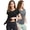 2 PCS-Black/Gray, variant on Womens Short Sleeve Quick Dry Shirts Tops for Workout Athletic Yoga Running Activewear 2PCS M