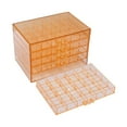 thumbnail image 3 of Milageto Nail Arts Storage Box 120 Jewelry Organizer for Earring Beads Glitters Orange, 3 of 8