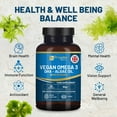 thumbnail image 3 of Prowise Vegan Omega-3 DHA from Algae Oil | 60 Softgels with Vitamin E | 400mg DHA + 10mg Vitamin E | 100% Plant-Based | Pure & Sustainable Sourced, 3 of 4