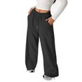 thumbnail image 2 of UDAUDU Boys Girls Sweatpants Open Bottom Baggy Sweat Pants School Uniform Straight Leg Fleece Loose Fit Gym Athletic Sweatpants Pockets Dark Gray 9-10 Years, 2 of 6