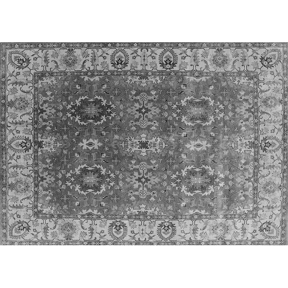 Ahgly Company Indoor Rectangle Oriental Gray Industrial Area Rugs, 3' x 5'