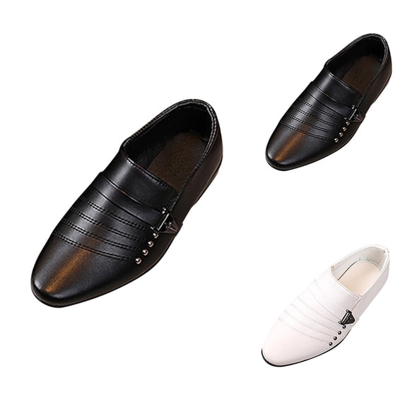 Leather Shoes Boys, Toddler Baby Student British Casual Style Perform Children Boy's Shoes Girls Black Dress Footwear