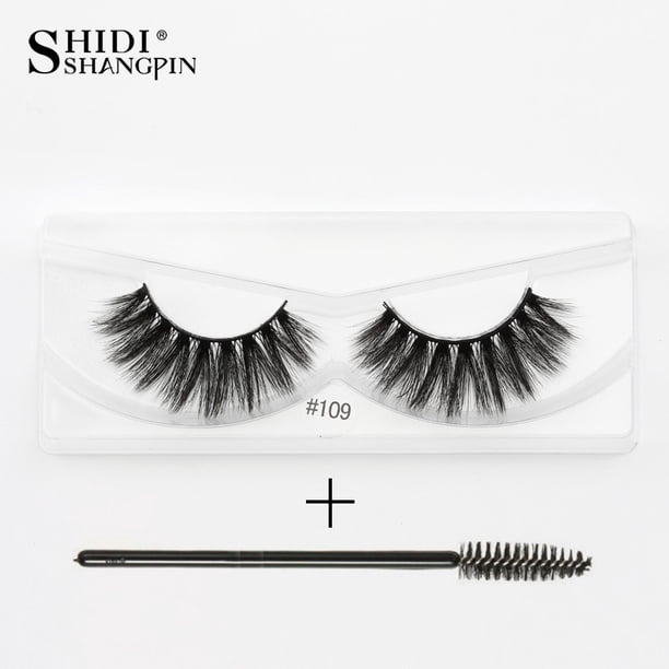 1 par de brochas de maquillaje sin residuos, pestañas naturales y gruesas Gao Jiahui unisex