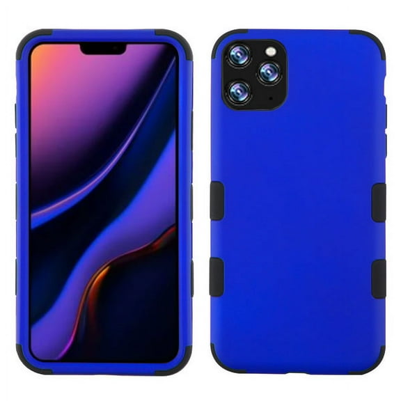 Apple iPhone 11 PRO Phone Case 3 in 1 Hybrid Impact Armor Hard PC & Soft TPU Silicone Rubber Heavy Duty Rugged Bumper Shockproof Full Body Frame Protective BLUE Cover for Apple iPhone 11 Pro