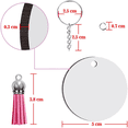 thumbnail image 4 of 720 Pieces Sublimation Blanks Keychain Set Round Key Rings Sublimation Ornament Blanks Heat Transfer Keychain Tassels, 4 of 8