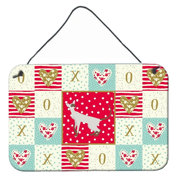 Carolines Treasures CK5588DS812 Colorpoint Shorthair Cat Love Wall or Door Hanging Prints 8x12 multicolor