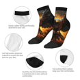 thumbnail image 3 of Goofa Cool Black Eagle Pattern Non Slip Socks with Grips for Elderly, Crew Socks Yoga Hospital Socks Cushioned Sole Gripper Socks for Men Women, 3 of 5