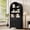 Black, variant on Rophefx 70.8" Tall Arched Cabinet,Walnut Wood Storage Bookcase Cabinet with Drawer,5-Tier Arched Bookshelf with Doors for Living Room, Kitchen,Offic,Bedroom