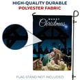 thumbnail image 3 of America Forever Merry Christmas Garden Flag - Glory To The Newborn King, Jesus Birth Wise Men Star of Bethlehem Religious Nativity Flag - Seasonal Yard Outdoor Decorative Flag - 12.5 x 18 Inches, 3 of 4