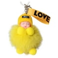thumbnail image 1 of Kcodviy Sleeping for Babies Suitable Key Rings for Men Pendants Car Keychain Large Acrylic Blanks Pompon with Sleeping Furry Key Rings for Women Keychains Or Keychains, 1 of 3