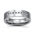 thumbnail image 5 of 2 Matching Rings Titanium Couple Rings AAA CZ Wedding Ring for Women Men Wedding Band, 5 of 7
