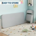 thumbnail image 5 of 5-Piece Kids Folding Table & Chairs Set – Toddler Activity Set with PU Leather Top, Foldable Design for Daycare, Classroom & Home (No Assembly Needed), 5 of 9
