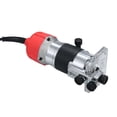 thumbnail image 3 of 800W Trim Router 30000r/min with Transparent Base Edge Guide Wood Laminate Electric Trimmer Compact Palm Router Corded for Woodworking Trimming Slotting Notching / Aluminum Red /, 3 of 7