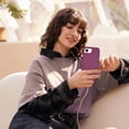thumbnail image 3 of I-HONVA For iPhone 16e Case,[with 2 Pack Screen Protector] 3-Layer Military Grade Drop Anti-Slip Rugged Shockproof Dustproof Protection 6.1 inch Phone Case for Apple iPhone 16e,Deep Purple/Pink, 3 of 7