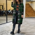 thumbnail image 5 of Busydd Jackets for Women Casual Comfy Lapel Button Long Sleeve Shirts for Women Fashion Long Plaid Jackets with Pockets 2XL, 5 of 5