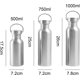 thumbnail image 2 of Botella de agua deportiva de metal de una sola pared de acero inoxidable con boca ancha a prueba de fugas, botella de agua sin aislamiento, botella de agua sin aislamiento (750 ml), 2 of 3
