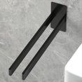 thumbnail image 3 of Toallero sin taladrar - Barra para toallas negra - Ganchos autoadhesivos para baño - Soporte para toallas - Gancho doble para montaje en pared, 3 of 5