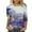#01 Purple, variant on Ichuanyi Womens Tops, Fall and Winter Women's Fashion Printed T-shirt Mid-length 3/4 Sleeves Blouse Round Neck Casual Tops