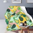 thumbnail image 5 of for Avocado Throw Blanket Avocado Super Soft Fleece Blanket Holiday Theme Home Decor Fuzzy Warm and Cozy Throws for Bedding, Couch and Gift, 50 x 40 inch, 5 of 5