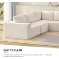 thumbnail image 3 of LUCKHAO Modern Modular Minimalist L Shaped Sectional Sofa Sets, Foam-Filled Convertible Sleeper Sofa Bed, 5 Pcs Free Combination Luxury Floor Cloud Couch, Oversized Corner Sofa for Living Room, 3 of 9