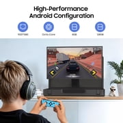 Apolosign PackGo 27 Portable Smart Touchscreen TV, 1080P FHD Briefcase Style Monitor with 6-Hour Battery, Android OS, 90° Rotation, 40W Speakers for Camping, Gaming and Outdoor Events, Gray