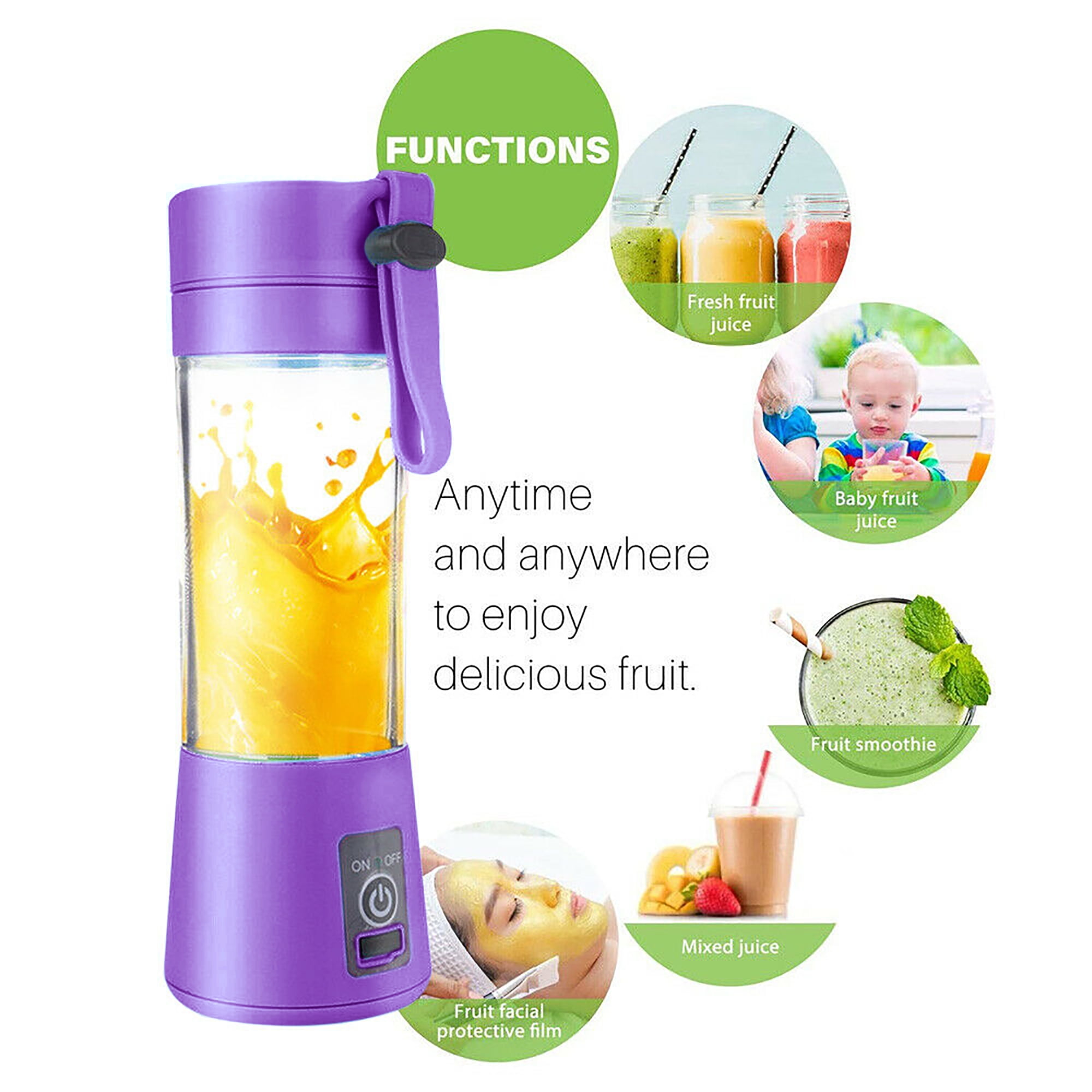 2023 Upgrade Portable Electric Juicer Blender Smoothies Shake Cup Usb  Rechargeable Personal Mini Mixer Fresh Fruit Juice Machine - AliExpress