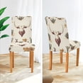 thumbnail image 3 of Yayeee 4 Pack Dining Chair Covers Stretch Parson Chairs Slipcovers Seat Protector, Beige Cowboy Pattern, 3 of 6