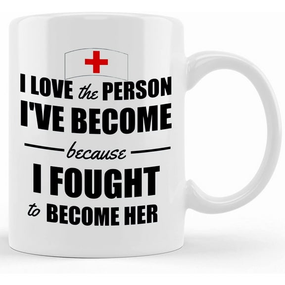 Best Nurse Coffee Mug – I Love The Person Nursing School Graduation Gift, Nurse Student, Healthcare Assistant – Thank You Nurse Week Rn Cup, Ceramic Novelty Coffee Mug, Tea Cup, Gift Pre