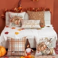 thumbnail image 5 of Fall Pillow Covers 18x18 inch Set of 4 Buffalo Plaid Fall Polka Dot Pumpkin Outdoor Throw Pillow Cover Autumn Thanksgiving Decoration for Home Couch Bed 099, 5 of 6