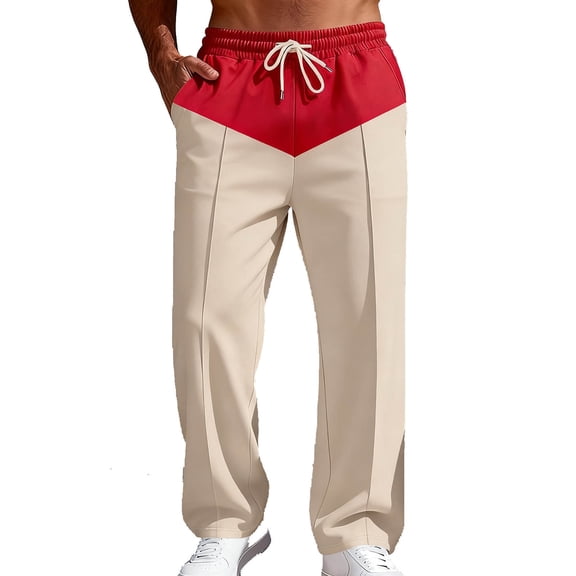 Kalauyu Men's Sweatpants Joggers Casual Pants Open Bottom with Pockets for Hiking Athletic Fitness